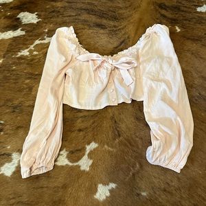 light pink crop top